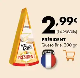 Supermercados Lupa PRÉSIDENT Queso Brie oferta