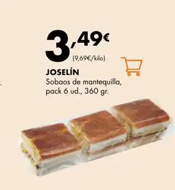 Supermercados Lupa JOSELÍN Sobaos de mantequilla, pack 6 ud oferta