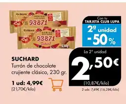 Supermercados Lupa SUCHARD Turrón de chocolate crujiente clásico oferta