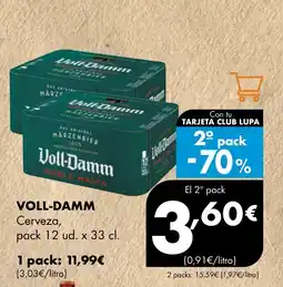 Supermercados Lupa VOLL-DAMM Cerveza oferta