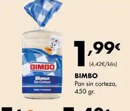 Supermercados Lupa BIMBO Pan sin corteza oferta
