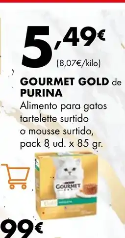 Supermercados Lupa GOURMET GOLD de PURINA Alimento para gatos tartelette surtido o mousse surtido oferta