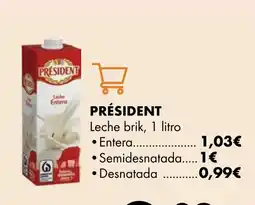 Supermercados Lupa PRÉSIDENT Leche brik oferta