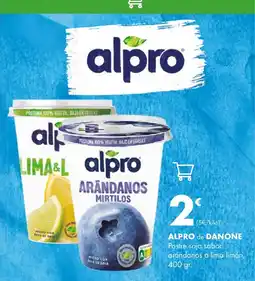 Supermercados Lupa ALPRO de DANONE Postre soja sabor arándanos o lima limón oferta