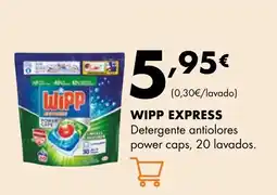 Supermercados Lupa WIPP EXPRESS Detergente antiolores power caps, 20 lavados. oferta