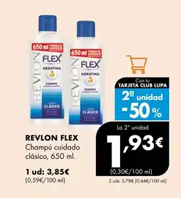 Supermercados Lupa REVLON FLEX Champú cuidado clásico oferta