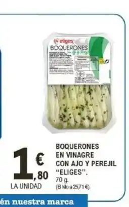 E.Leclerc ELIGES Boquerones en vinagre con ajo y perejil oferta