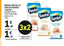 E.Leclerc SANTAL Bebida vegetal 0% azúcar añadido oferta