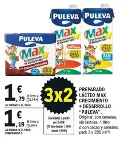 E.Leclerc PULEVA Preparado lácteo max crecimiento + desarrollo oferta