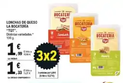 E.Leclerc TGT Lonchas de queso la bocatería oferta
