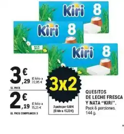 E.Leclerc KIRI Quesitos de leche fresca y nata oferta