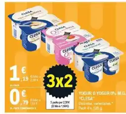 E.Leclerc CLESA Yogur o yogur 0% m.g. oferta