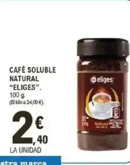 E.Leclerc ELIGES Café soluble natural oferta