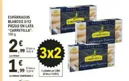 E.Leclerc CARRETILLA Espárragos blancos 8/12 piezas en lata oferta