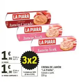 E.Leclerc LA PIARA Crema de jamón oferta