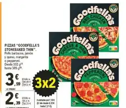 E.Leclerc GOODFELLA'S STONEBAKED THIN Pizzas oferta