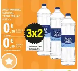 E.Leclerc FONT VELLA Agua mineral natural oferta