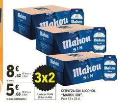 E.Leclerc MAHOU SIN Cerveza sin alcohol oferta