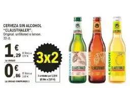 E.Leclerc CLAUSTHALER Cerveza sin alcohol oferta