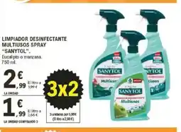 E.Leclerc SANYTOL Limpiador desinfectante multiusos spray oferta