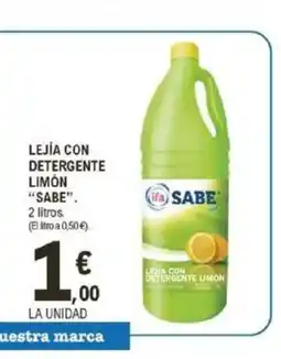 E.Leclerc SABE Lejía con detergente limón oferta