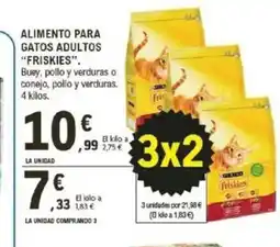 E.Leclerc FRISKIES Aliemnto para gatos adultos oferta