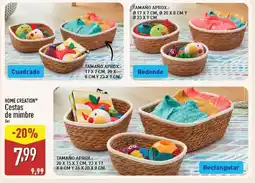 ALDI HOME CREATION Cestas de mimbre oferta