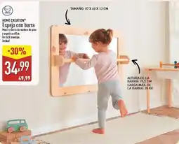 ALDI HOME CREATION Espejo con barra oferta