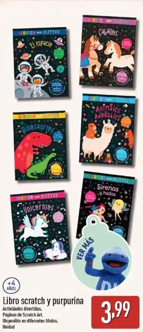 Libro scratch y purpurina