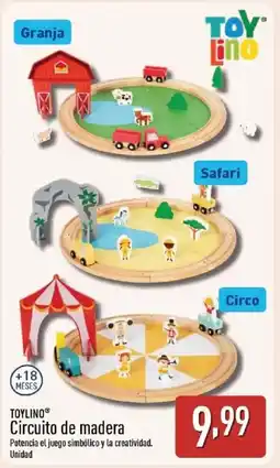 ALDI TOYLINO Circuito de madera oferta
