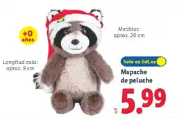 Lidl Mapache de peluche oferta