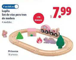 Lidl LUPILU Set de vías para tren de madera oferta