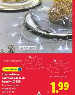 Lidl Livarno Home Guirnalda de luces interior 20 LED oferta