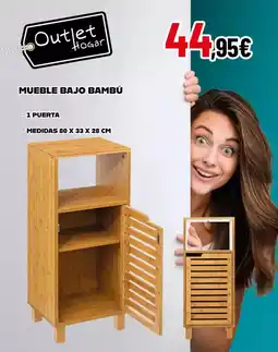 Outlet Hogar Mueble bajo bambú oferta