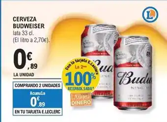 E.Leclerc Budweiser - cerveza oferta