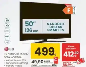 Lg - tv nanocell 4k uhd 50nano81a6a