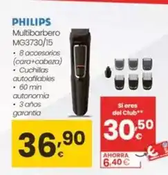 Eroski Philips - multibarbero mg3730/15 oferta