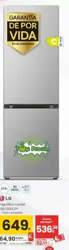 Eroski Lg - frigorífico combi gbv3100cpy oferta