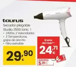Eroski Taurus - secador plegable studio 2500 ionic 1 oferta