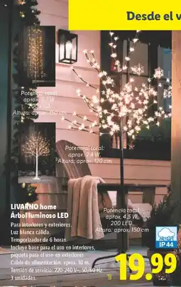 Lidl LIVARNO HOME Árbol luminoso LED oferta