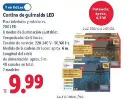 Lidl Cortina de guirnalda LED oferta