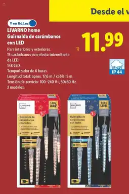 Lidl LIVARNO HOME Guirnalda de carámbanos con LED oferta