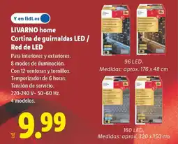 Lidl LIVARNO HOME Cortina de guirnaldas LED / Red de LED oferta
