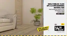 Brico Depôt Suelo vinílico click spc 4.5+1mm harmonia natural oak oferta