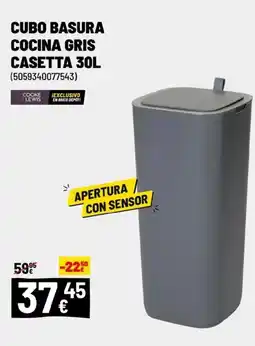 Brico Depôt Cubo basura cocina gris casetta oferta