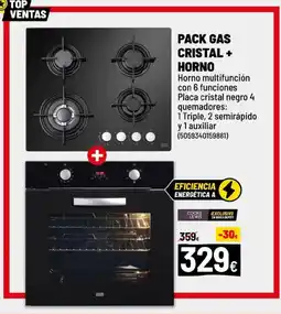 Brico Depôt Pack gas cristal + horno oferta