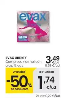 Eroski Evax - liberty compresa normal con alas oferta
