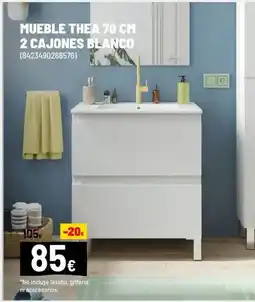 Brico Depôt Mueble thea 70 cm 2 cajones blanco oferta