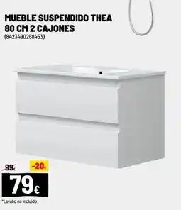Brico Depôt Mueble suspendido thea 80 cm 2 cajones oferta