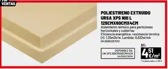 Brico Depôt Poliestireno extruido ursa xps niii l 125cmx60cmx4cm oferta